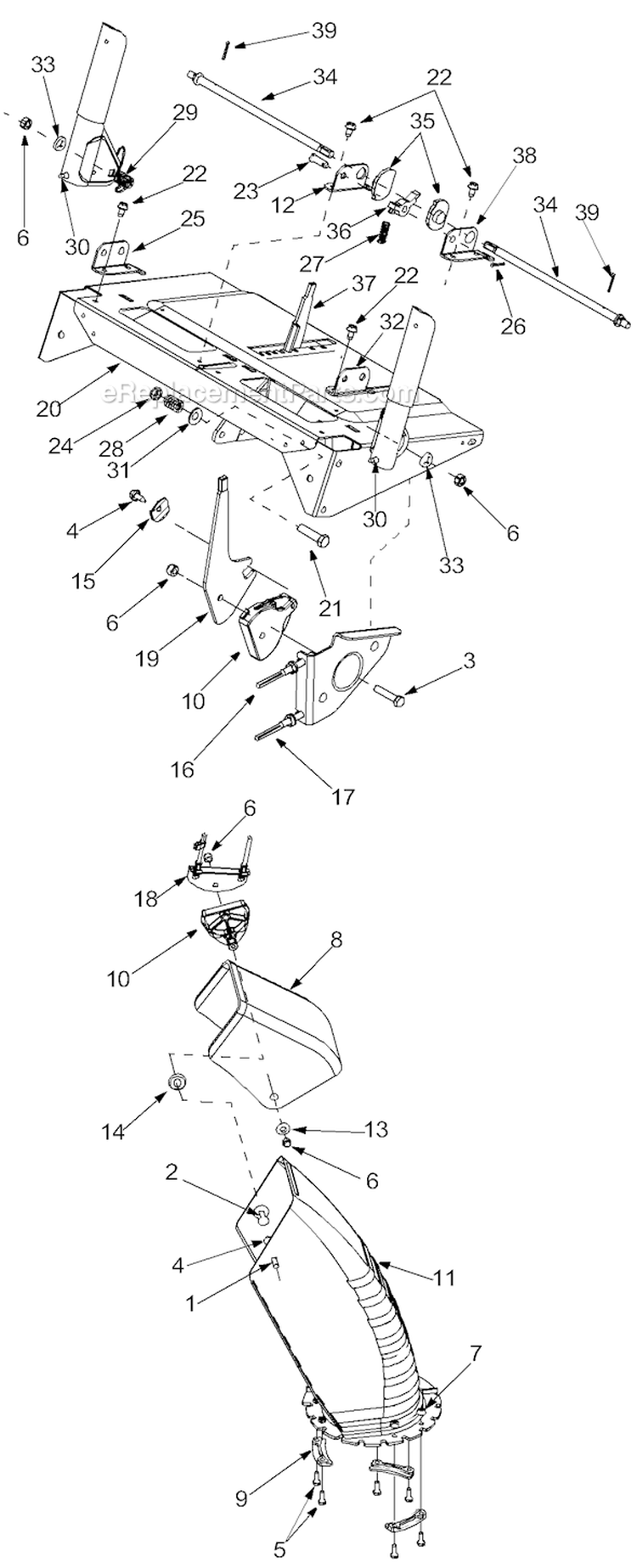 Page C Diagram and Parts List for 31AE993I401 2003 Yard Man Snow Blower